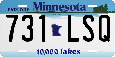 MN license plate 731LSQ