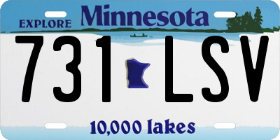 MN license plate 731LSV