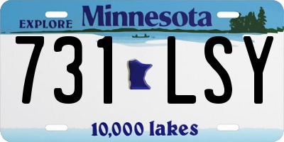 MN license plate 731LSY