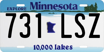 MN license plate 731LSZ