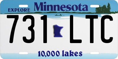 MN license plate 731LTC