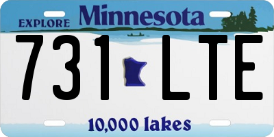 MN license plate 731LTE
