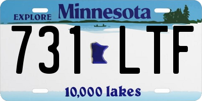 MN license plate 731LTF