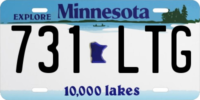 MN license plate 731LTG