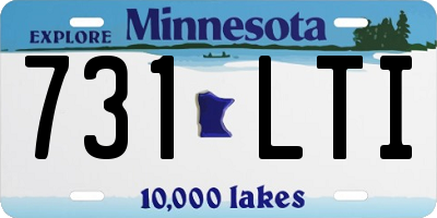 MN license plate 731LTI
