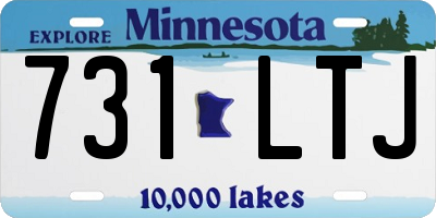 MN license plate 731LTJ