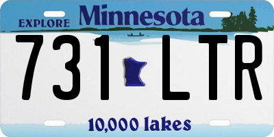 MN license plate 731LTR