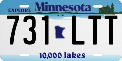 MN license plate 731LTT