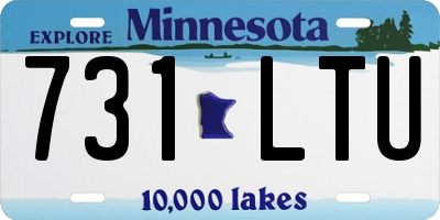 MN license plate 731LTU