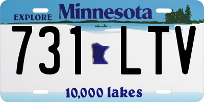 MN license plate 731LTV