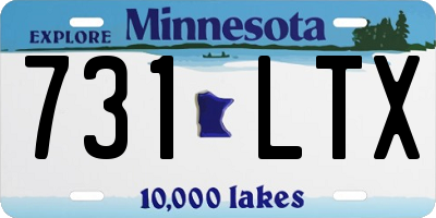 MN license plate 731LTX