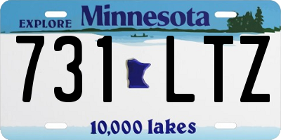 MN license plate 731LTZ