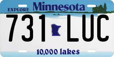 MN license plate 731LUC