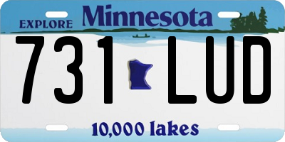 MN license plate 731LUD