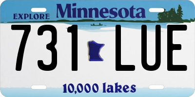 MN license plate 731LUE