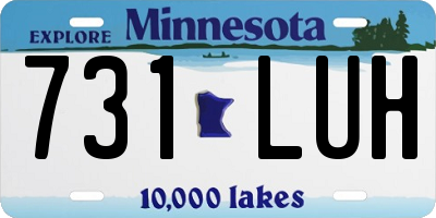 MN license plate 731LUH