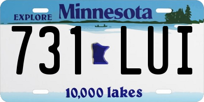 MN license plate 731LUI