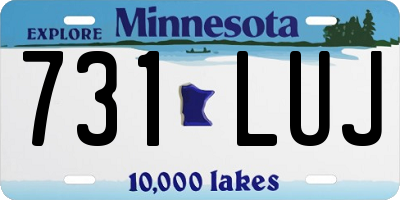 MN license plate 731LUJ
