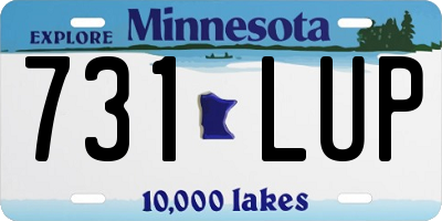 MN license plate 731LUP