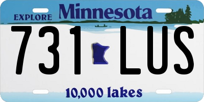 MN license plate 731LUS