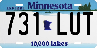 MN license plate 731LUT
