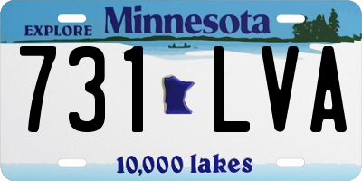MN license plate 731LVA