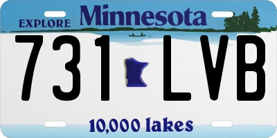 MN license plate 731LVB