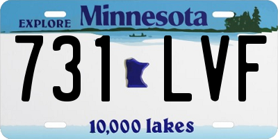 MN license plate 731LVF