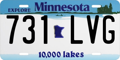 MN license plate 731LVG