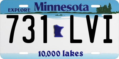 MN license plate 731LVI