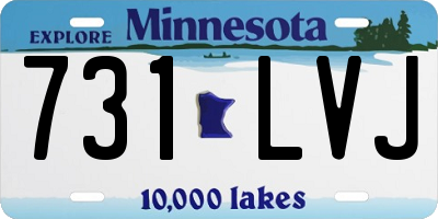 MN license plate 731LVJ