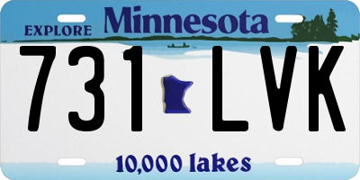 MN license plate 731LVK