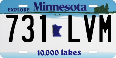 MN license plate 731LVM