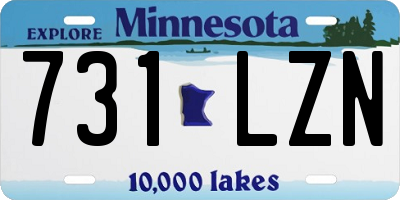 MN license plate 731LZN