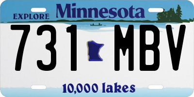 MN license plate 731MBV