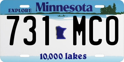MN license plate 731MCO