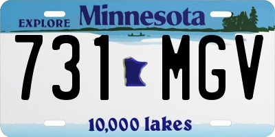 MN license plate 731MGV