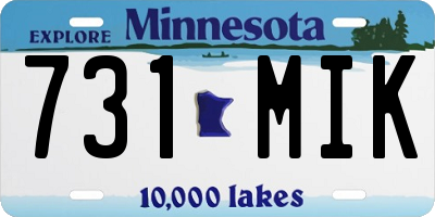 MN license plate 731MIK