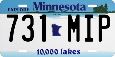 MN license plate 731MIP