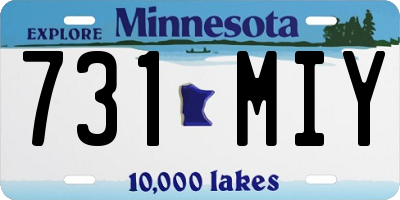MN license plate 731MIY