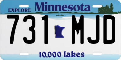 MN license plate 731MJD