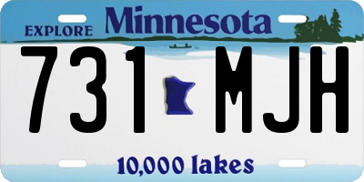 MN license plate 731MJH