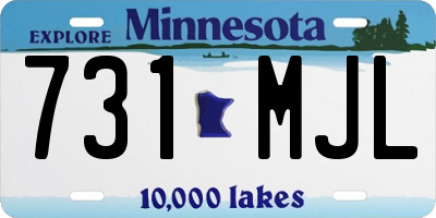 MN license plate 731MJL