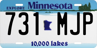 MN license plate 731MJP