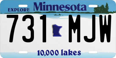 MN license plate 731MJW