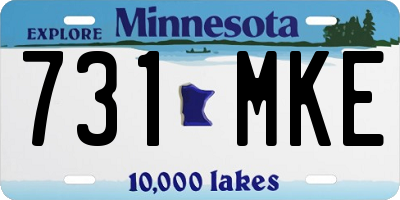 MN license plate 731MKE
