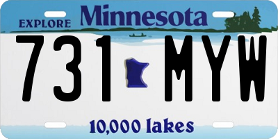 MN license plate 731MYW