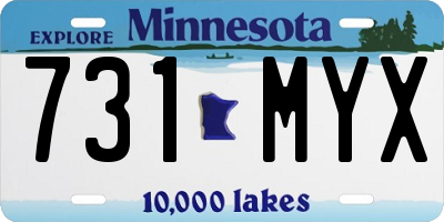 MN license plate 731MYX