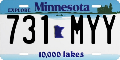 MN license plate 731MYY