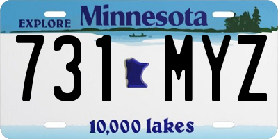MN license plate 731MYZ